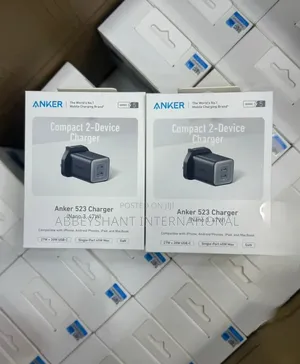 Anker 47w Nano Charger, 2 Port Compact Foldable Gan Usb C Charger