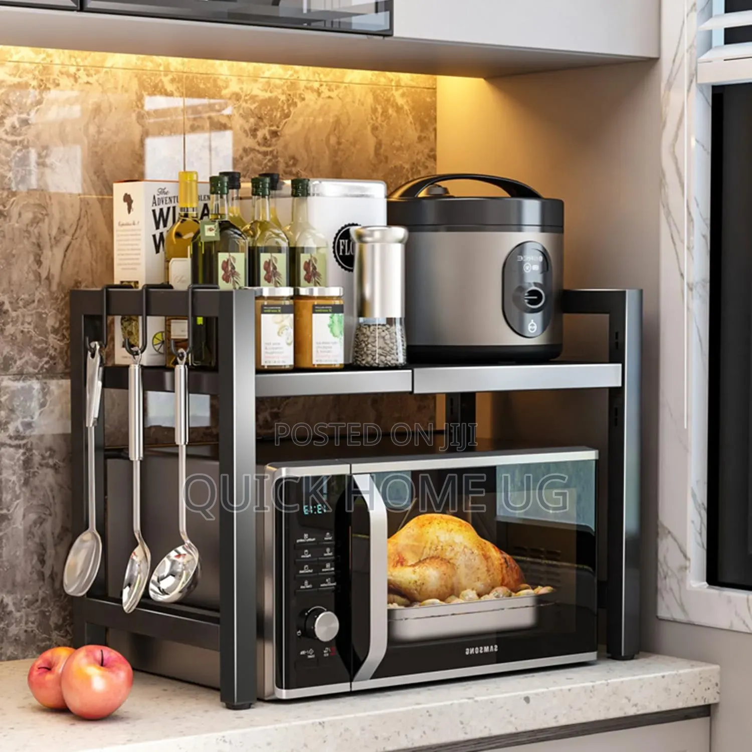 Extendable Microwave Oven Rack,Adjustable Microwave Rack