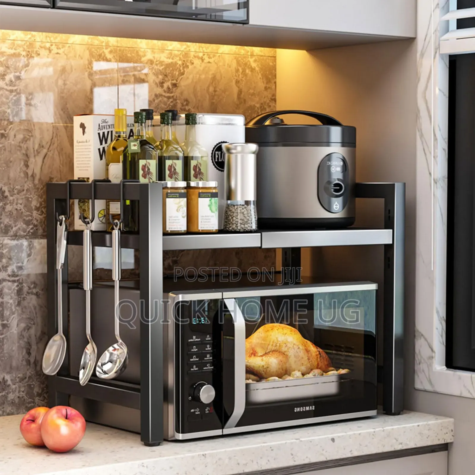 Extendable Microwave Oven Rack,Adjustable Microwave Rack