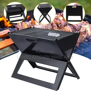 Portable Charcoal Grill, Space-Saving Foldable Barbecue