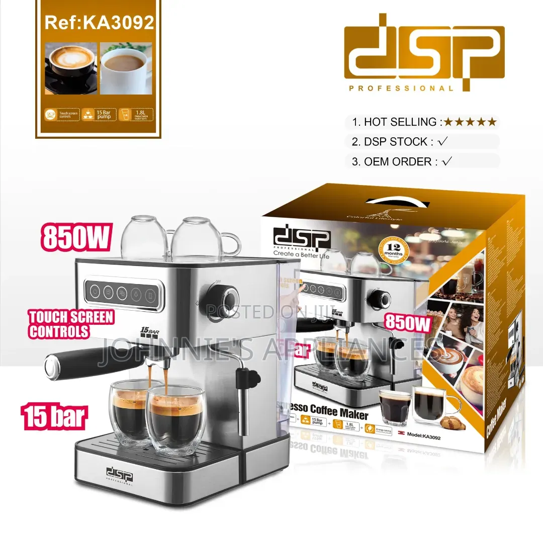 DSP Espresso Coffee Maker Machine 15 Bars