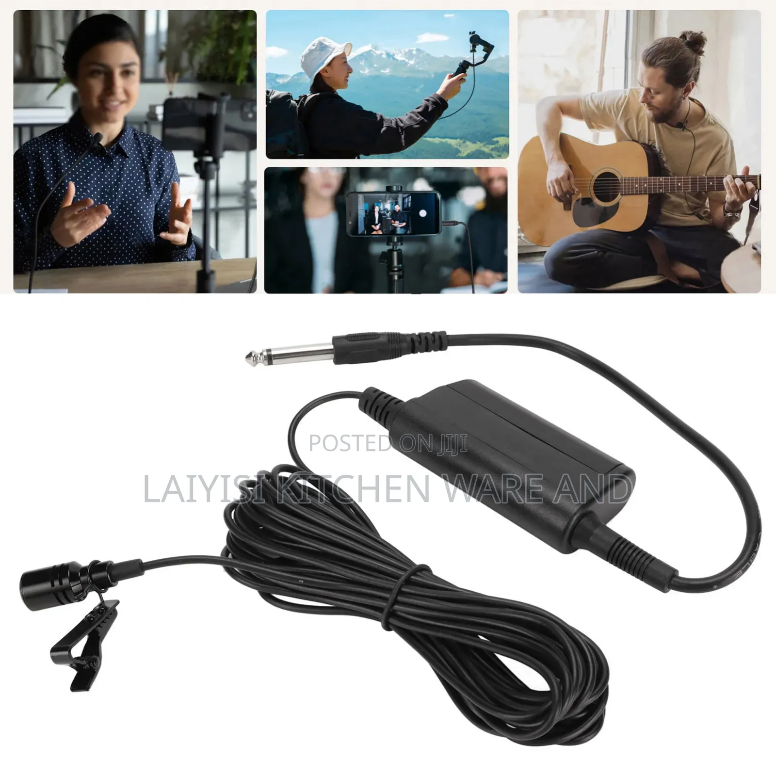 Clip on Microphone, Wired Lavalier Microphone Remote Recording