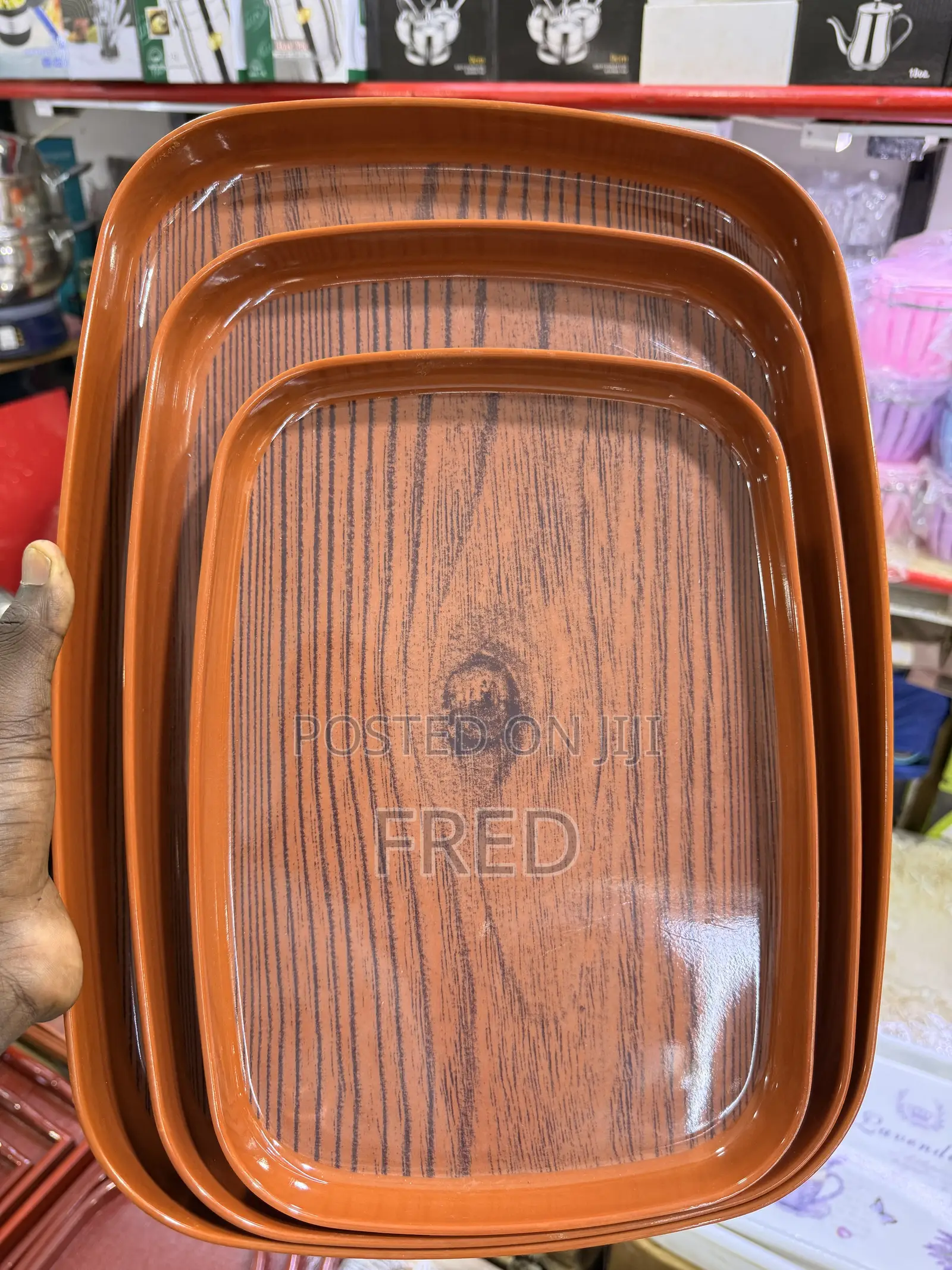 Imitation Wood Grain or Melamine.
