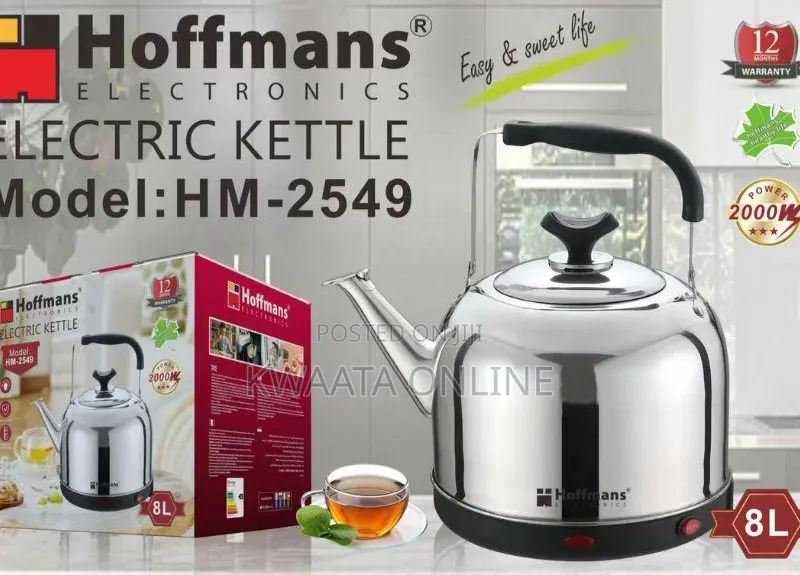8-Litre Big Electric Kettle Hoffmans Hm-2549 – Efficient and Reliable