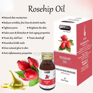 Hemani Pure Cold Pressed Rosehip Essential Oil, All Skin Types 30ml