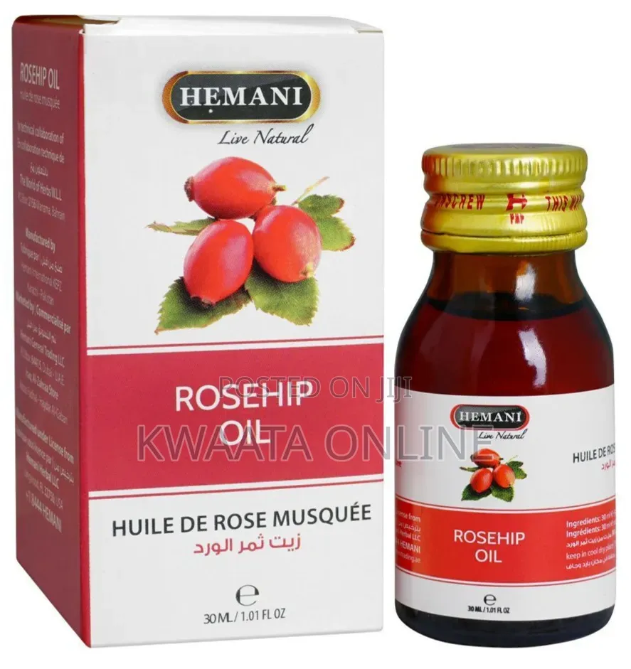 Hemani Pure Cold Pressed Rosehip Essential Oil, All Skin Types 30ml