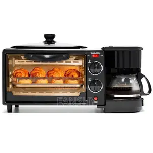Original 3 in 1 Home Breakfast Machine Maker Coffee, Grill Oven