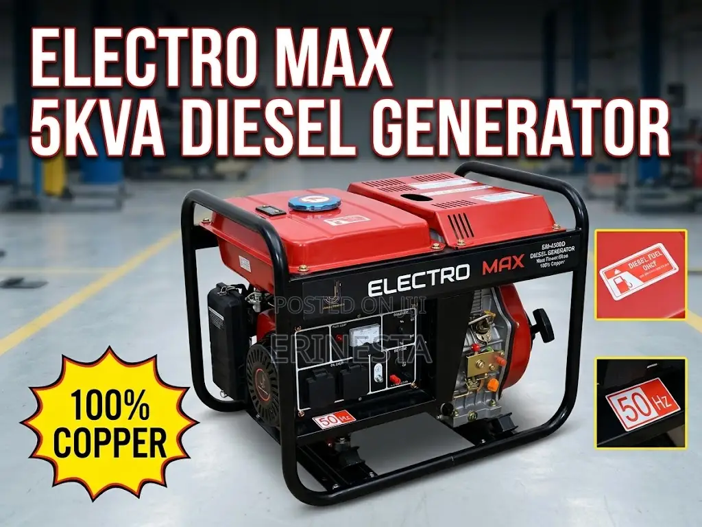 Electro Max Em-4500d Diesel Generator 5kva- Powerful Reliable