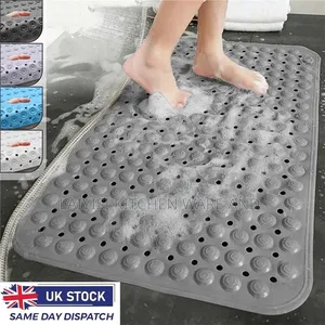 Nonslip Soft Rubber Bath Bacterial Machine Washable (50 X 80 Cm)