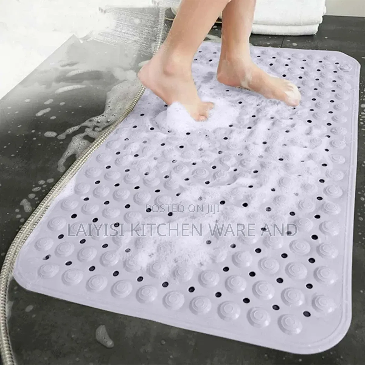 Nonslip Soft Rubber Bath Bacterial Machine Washable (50 X 80 Cm)
