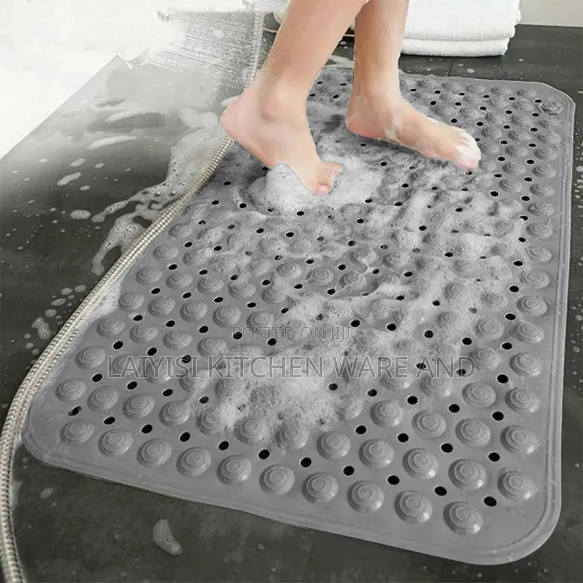 Nonslip Soft Rubber Bath Bacterial Machine Washable (50 X 80 Cm)