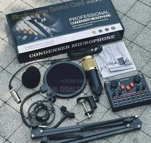 Bm-800 Mic Kit With V8s Live Sound Card Podcast Microphone Bundle