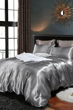 Silver Silk Luxury Duvet Cover Set