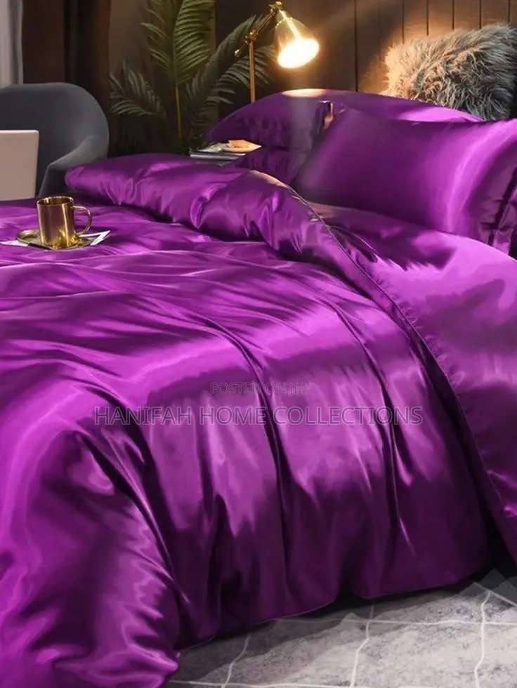Purple Silk Duvet Cover Set