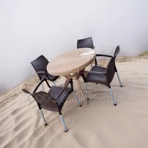Lal Modern Weave Table Set of Plastic Table and Chairs