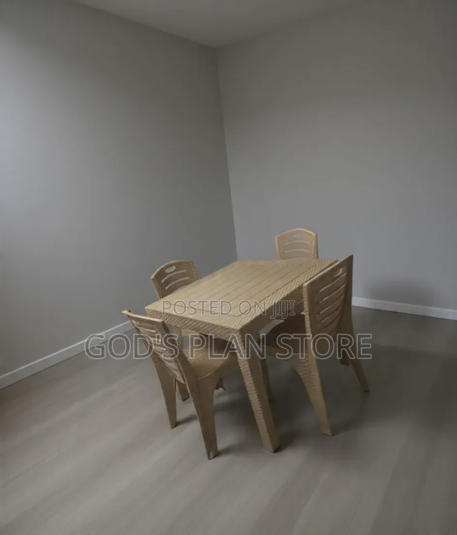 Lal Rattan Dining Plastic Table and Chairs Plastic Table and Chairs