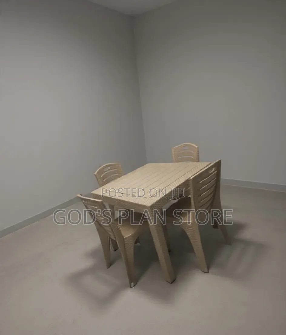 Lal Rattan Dining Plastic Table and Chairs Plastic Table and Chairs