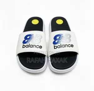 Original White/Black New Balance Push in Slides