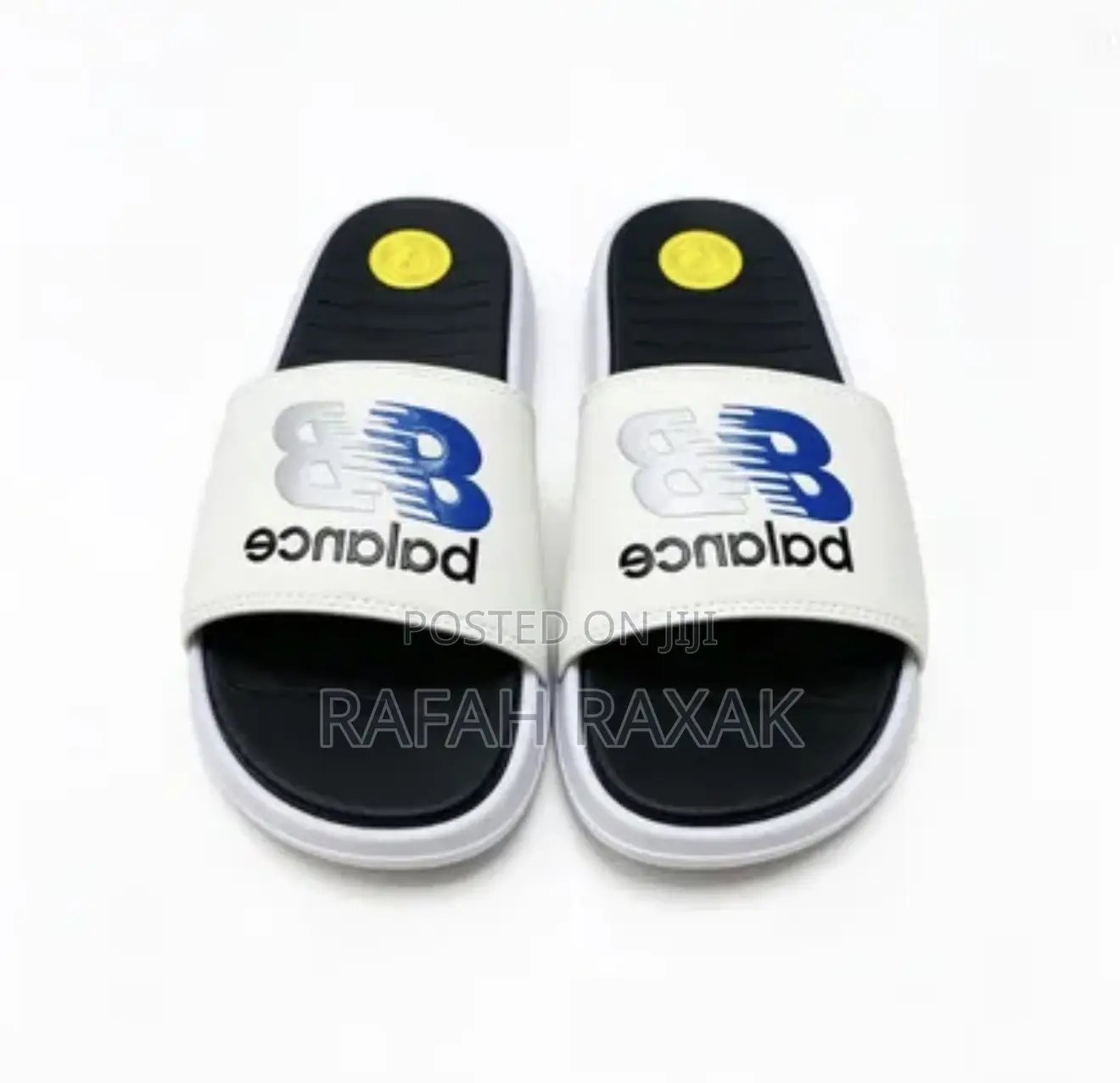 Original White/Black New Balance Push in Slides