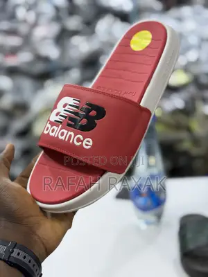Original Red/White New Balance Push in Slides
