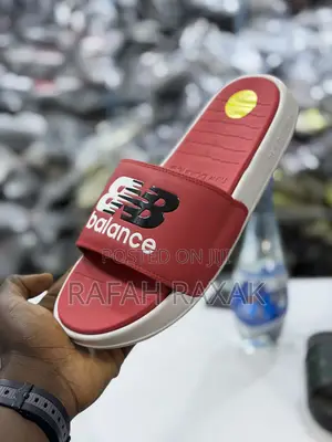 Original Red/White New Balance Push in Slides