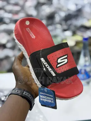 Original Red/White Skechers Push in Sandals