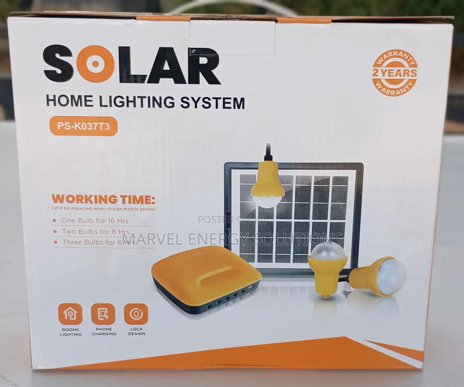Solar Home Lighting Kit With Phone Charging