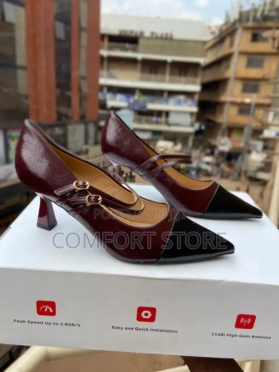 Pointed Heel With Two Colors for Classic Ladies