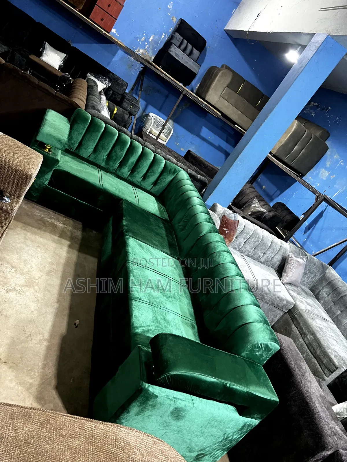 Green Sofa L Sofa (6)