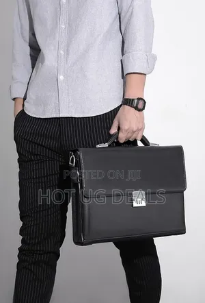 14" Business Bag Leather Briefcase Shoulder Laptop Bag for Men