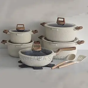 Premium Donnor 15-Piece Non-Stick Granite Cookware Set