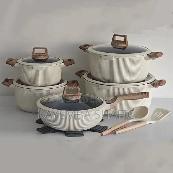 Premium Donnor 15-Piece Non-Stick Granite Cookware Set