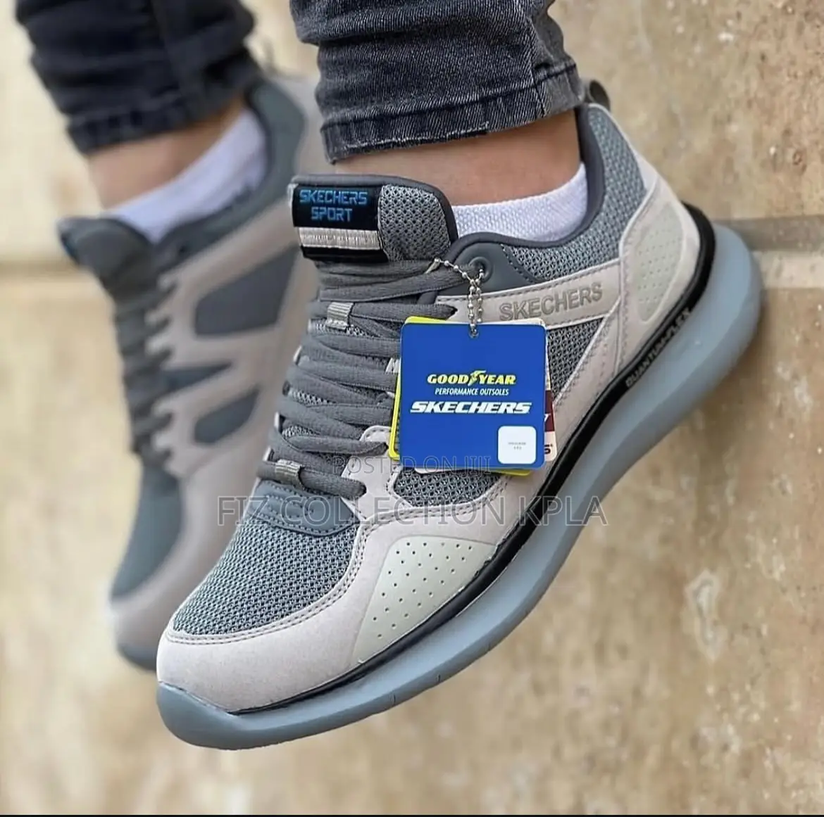 Skechers Quantum Flex Granite Gray Comfort Walkers