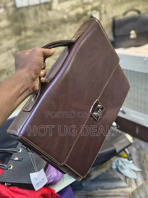 Men's Business Briefcase With Password Lock Computer Leather 15 Inch