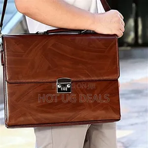 Men's Business Briefcase With Password Lock Computer Leather 15 Inch