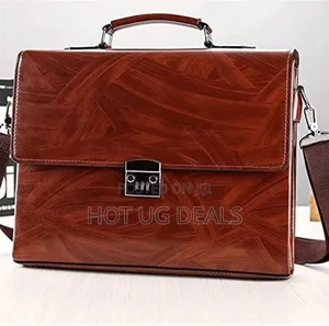 Men's Business Briefcase With Password Lock Computer Leather 15 Inch