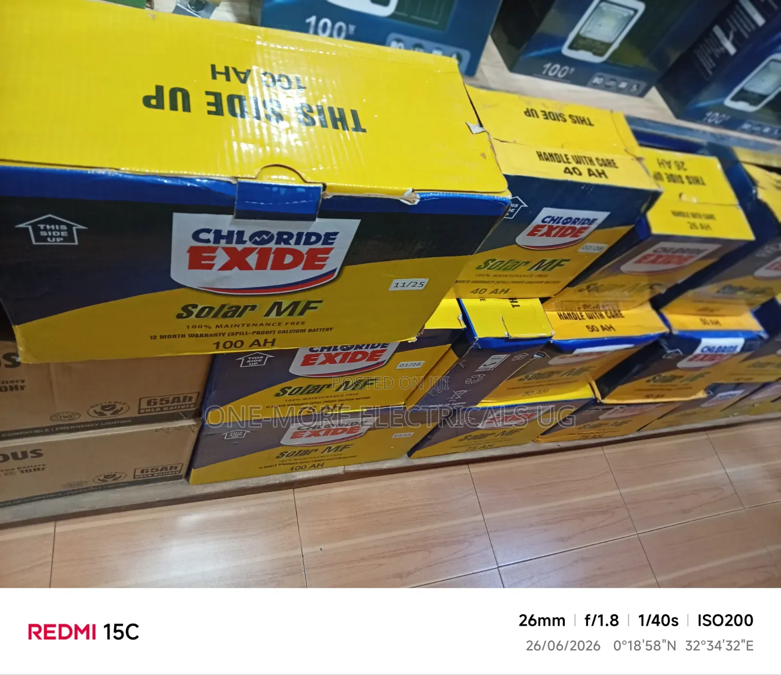 Chloride Exide Batteries 100ah/12volts