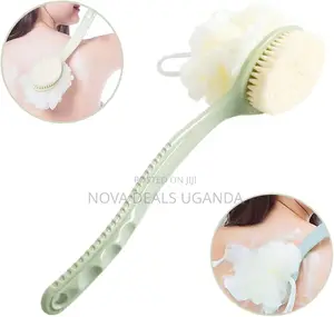 Double-Sided Bathing Brush Long Handle Soft Hair Bath Body Back Shower