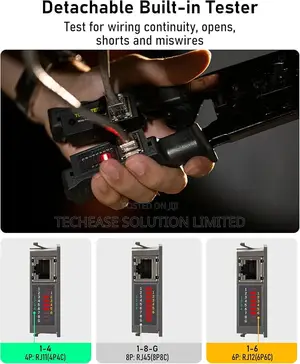 Ethernet Crimping Tool Kit – With Wire Stripper, Cable Tester