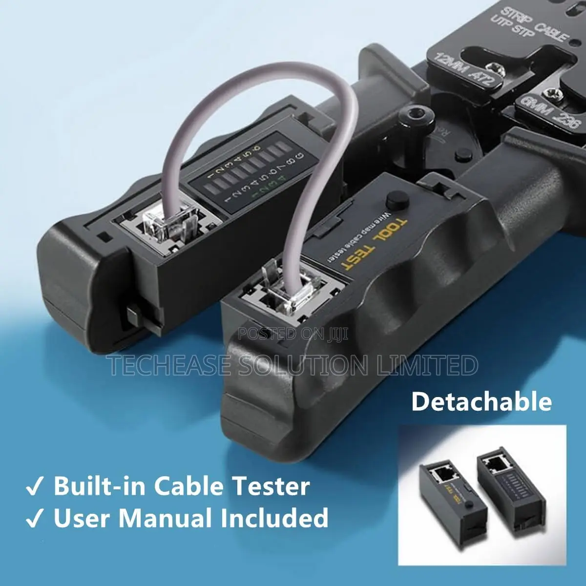 Ethernet Crimping Tool Kit – With Wire Stripper, Cable Tester