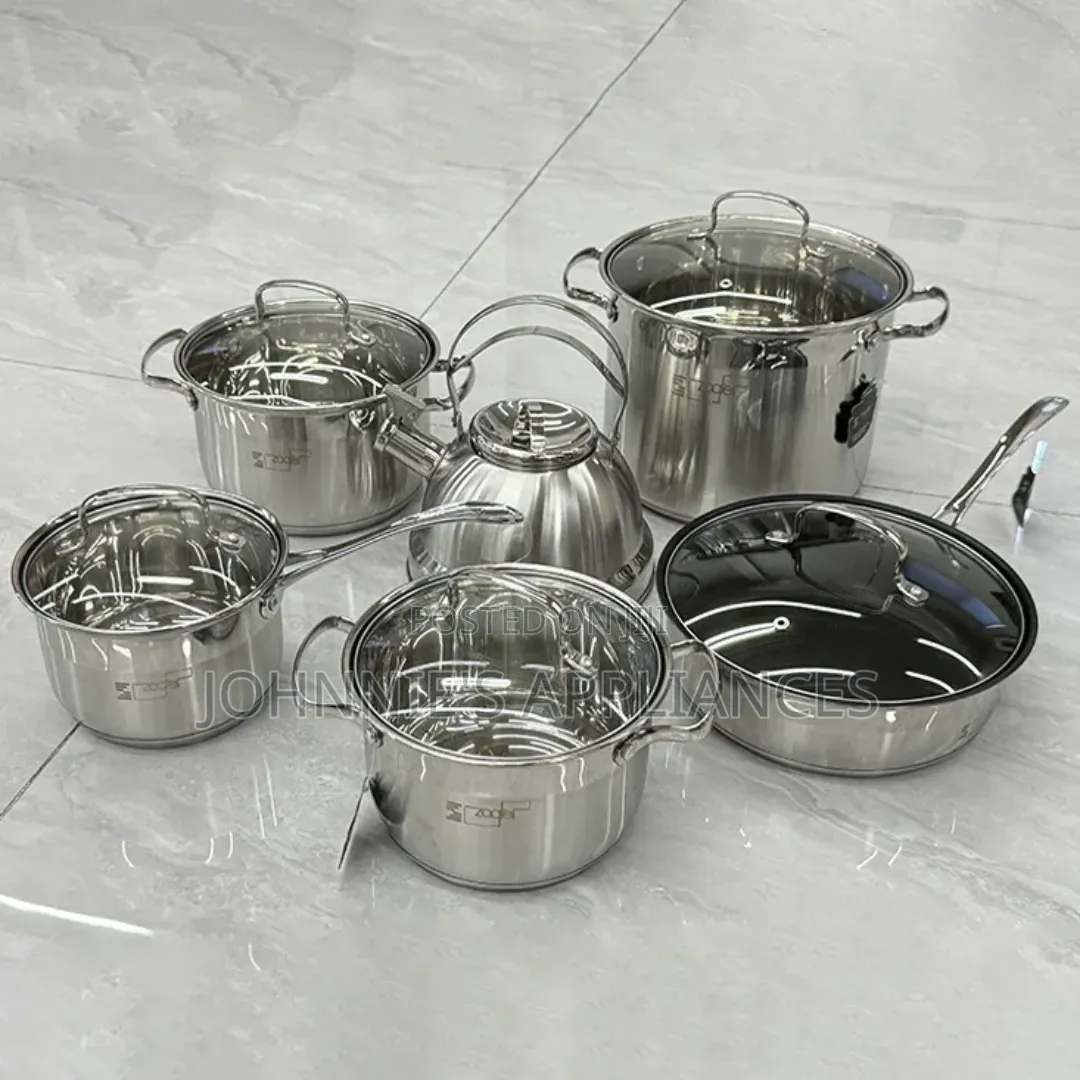 12 Pics Stainless Steel Cookware Set