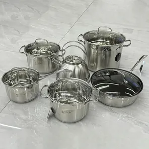 12 Pics Stainless Steel Cookware Set