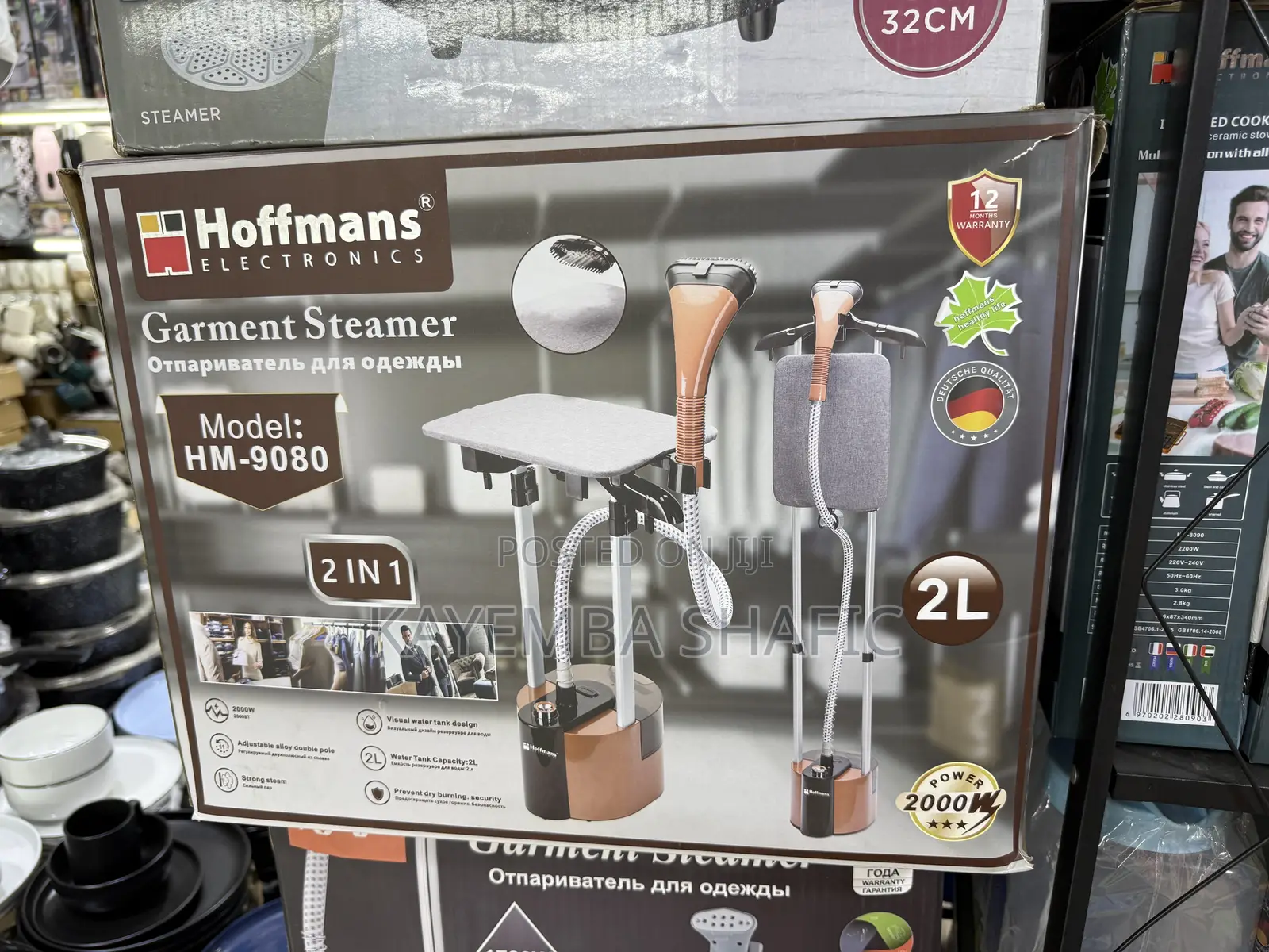 Hoffmans Electronics 2-in-1 Garment Steamer Ironing Board 2000w