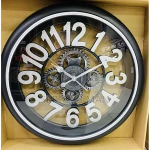Vintage Industrial Moving Gear Wall Clock