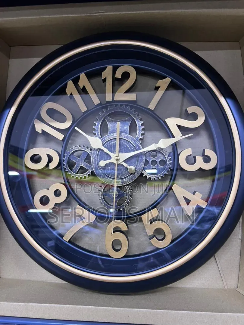 Vintage Industrial Moving Gear Wall Clock