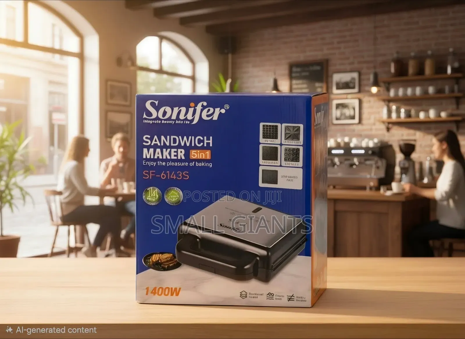 Sonifer 5-in-1 Sandwich Maker (Model Sf-6143s)