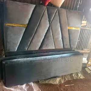 Gray Bed With Gold Stickers