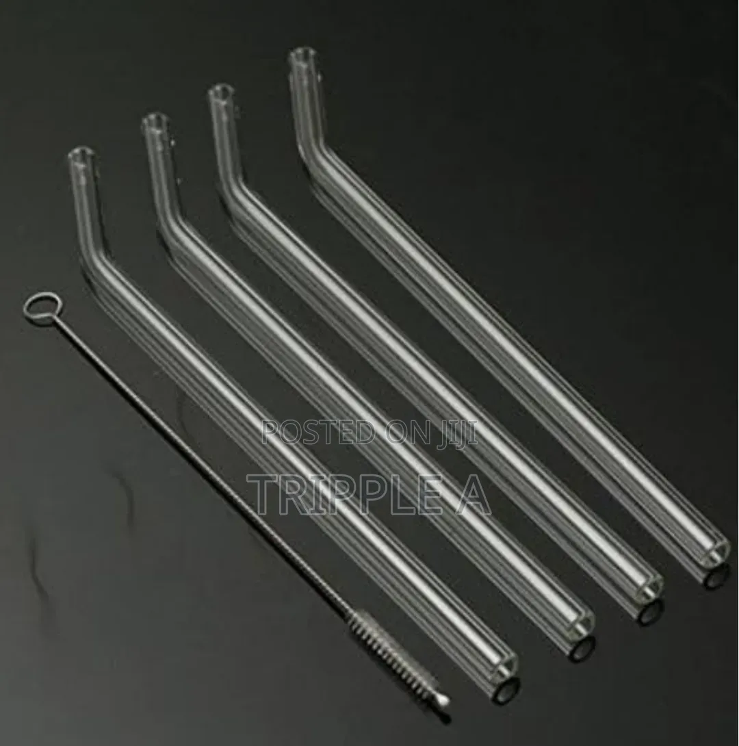 Reusable Bent Glass Drinking Straws