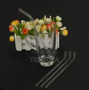 Reusable Bent Glass Drinking Straws