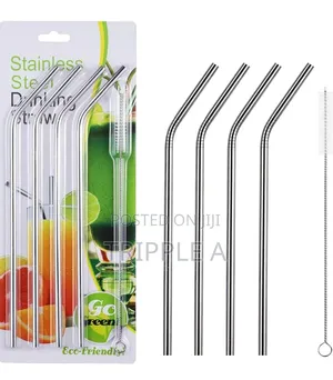 4pcs Reusable Metal Drinking Straws